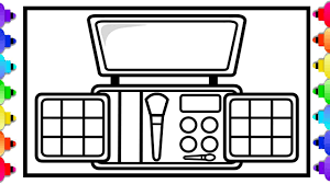 makeup tool drawing and coloring page