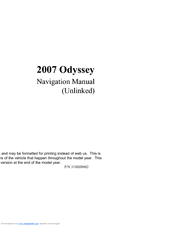 honda 2007 odyssey manuals manualslib