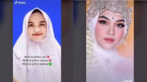 viral wanita pamer makeup pengantin