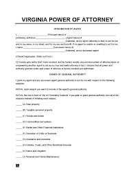 free virginia power of attorney forms