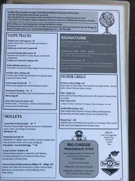 menu picture of choo choo junction