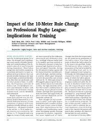pdf impact of the 10 meter rule change