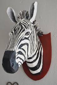 Paper Mache Wall Hanging Decor Zebra
