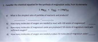 Synthesis Of Magnesium Oxide