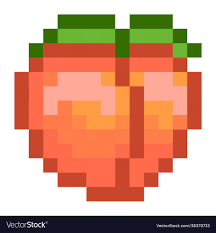 Pixel peach - isolated Royalty Free Vector Image