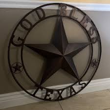 36 God Bless Texas Home Barn Star