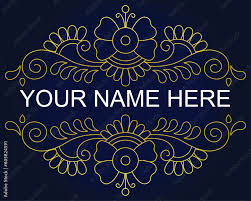amazing pattern name frame design in