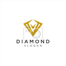 diamond jewellery logo design vector