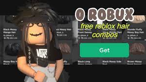 free hair combos on roblox you