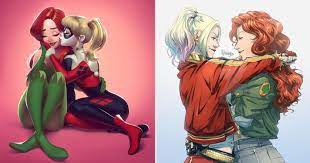 10 Pieces Of Harley Quinn/Poison Ivy Fan Art That Are Crazy Romantic