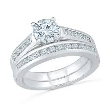 1 28 ct t w diamond bridal set in 10k