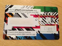 giffgaff sim card pre activated with