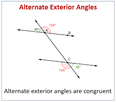 alternate exterior angles exles