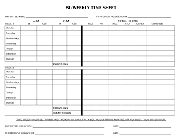 Free Printable Employee Time Sheet Form Template 1324