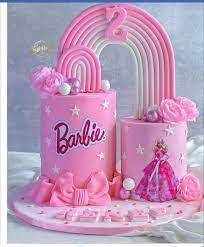 Barbie Theme Cake gambar png