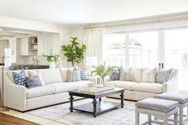 White Sofas With Swoop Arms And Black