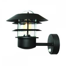 modern black outdoor wall lantern with