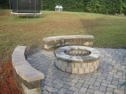 decor of paver patio with fire pit