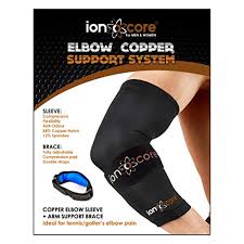 Elbow Support System With Copper Compression Elbow Support Sleeve And Elbow Brace Lightweight Anti Slip For Tennis Or Golfers Elbow Pain Medium