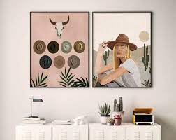 Boho Wall Art Cowgirl Poster