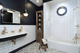 black and white bathroom design for