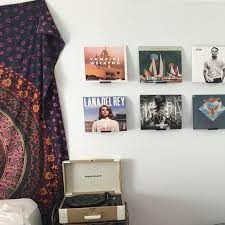 vinyl record wall mount display shelf