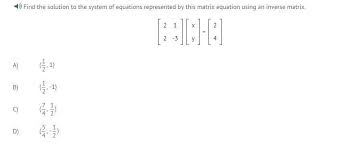 this matrix equation using