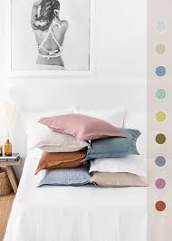 sham linen pillow case various colors