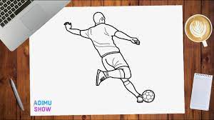 how to draw a football player step by