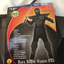 Ninja Black Dragon Costume Boys Size 8 Ninja Warrior