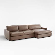 lounge top grain leather sectional sofa