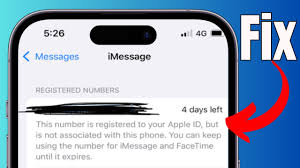 number is registered to your apple id