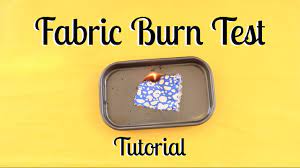 how to do a fabric burn test