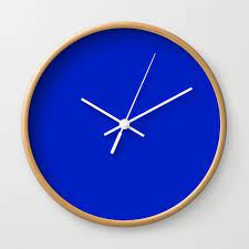 Solid Deep Cobalt Blue Color Wall Clock