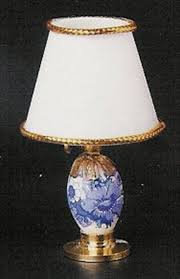 1 12th Scale Dolls House Lighting Bedroom Table Lamp Led Light