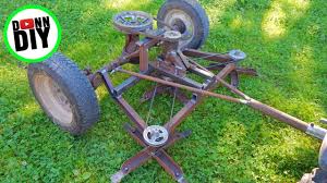 diy ground driven mower from junk