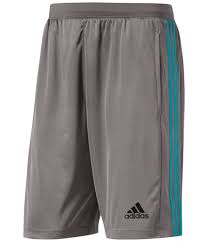 Adidas Mens 3 Stripe Training Athletic Workout Shorts