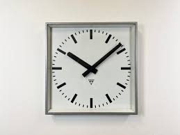 Large Grey Square Wall Clock From