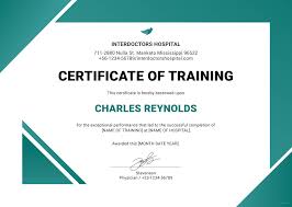 Free Hospital Training Certificate Training Certificate