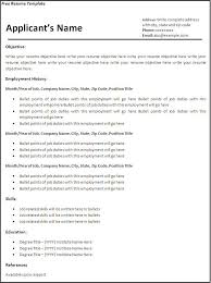 Free Resume Templates Printable Resume Examples