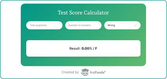 test score calculator test grade