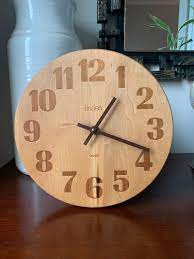 Iconic Vintage Linden Wood Clock As