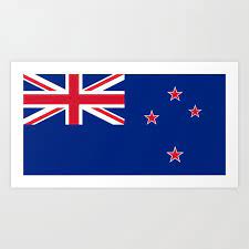 New Zealand Flag Of Nz Art Print By
