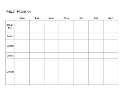 Online Meal Calendar Planner Template Printable Plan Word
