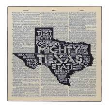 texas state song anthem dictionary wall