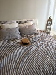 linen duvet cover striped linen bedding