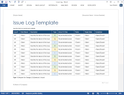 Issue Log Templates Ms Excel Word Software Testing Templates