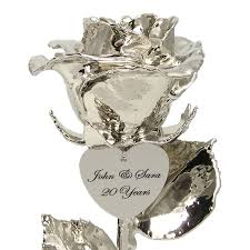 11 personalized platinum rose 20th
