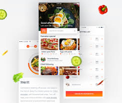 food recipe mobile app free psd