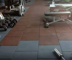 interlocking gym rubber flooring tile